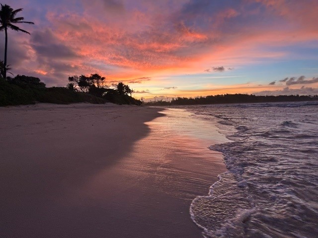Dramatic sunset over the ocean